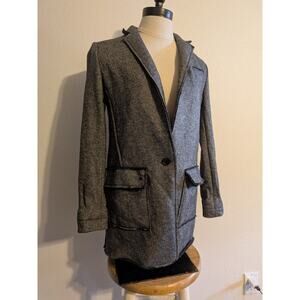 Banana‎ Republic Textured Knit Boyfriend Blazer size 2 gray